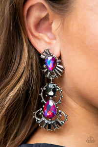 Black,Earrings Post,Hematite,Iridescent,Life of the Party,Multi-Colored,Pink,Ultra Universal Pink ✧ Iridescent Hematite Earring