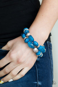 Blue,Bracelet Stretchy,Beach Brunch Blue  ✧ Bracelet