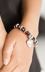Bracelet Stretchy,Mother,Purple,Valentine's Day,Need I Say AMOUR Purple ✧ Bracelet